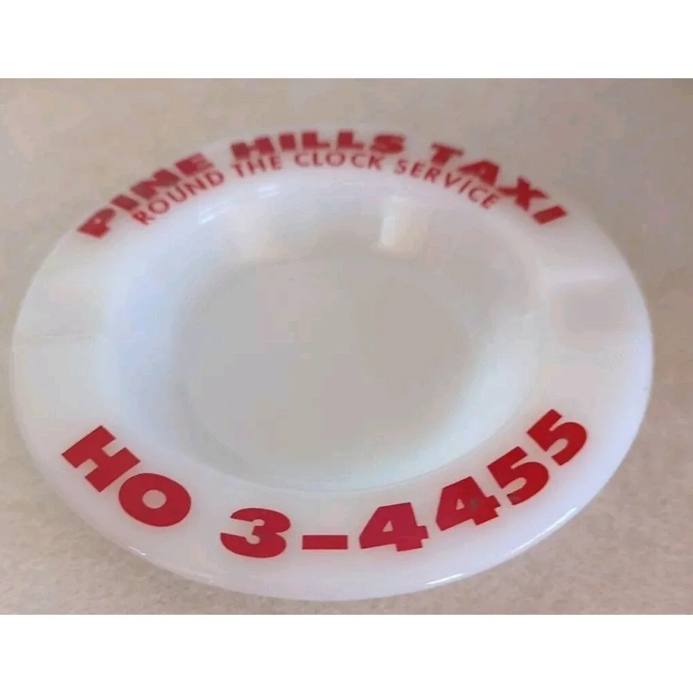 Vintage Pine Hills Taxi - Round The Clock Service HO 3-4455 ADVERTISING ASHTRAY